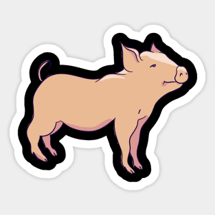 Pig stands smiling. She is the symbol of 2019 Sticker